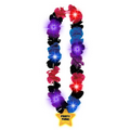 36" Silk Flower Lei Light Up RWB Necklace